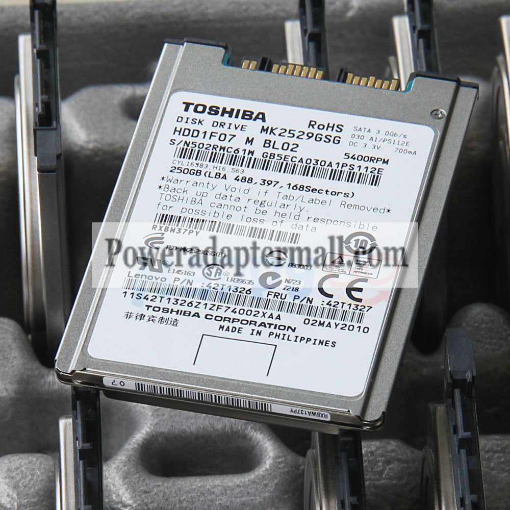 Toshiba MK2529GSG 250GB Hard Drive For Thinkpad x300 x301 T400s
